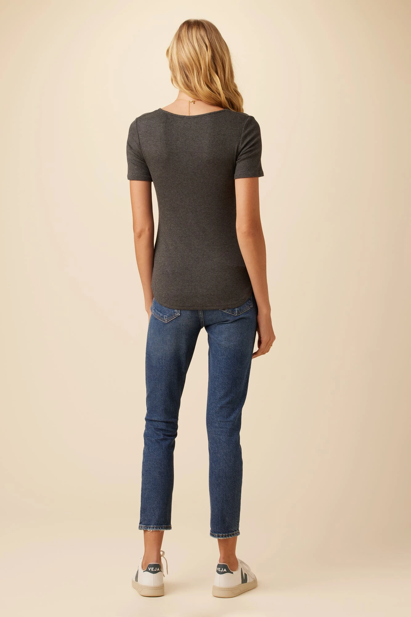 Itana Dream Rib Tee - Anthracite 3 Itana Dream Rib Tee - Anthracite - Image 3
