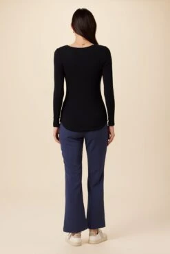Itana Long Sleeve Dream Rib Tee - Black -AGOLDE Shop 0018 Short Sleeve Itana Black 3 3fa4681c cb76 48d2 bfb5 f1e2cd50d4d2