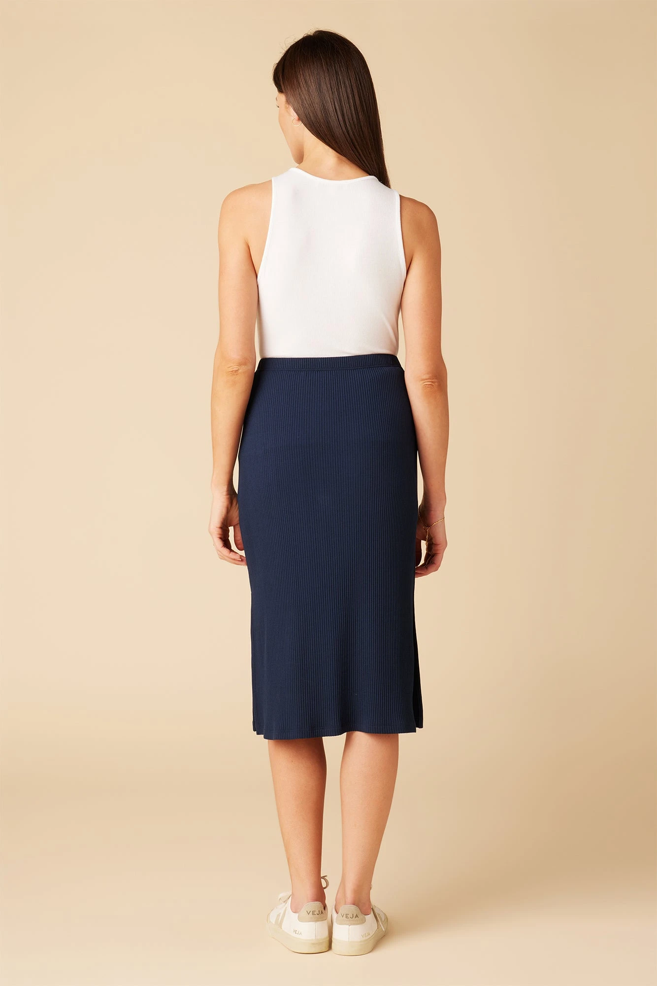 Vindy Paris Rib Skirt - Ocean 4 Vindy Paris Rib Skirt - Ocean - Image 4
