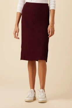 Vindy Paris Rib Skirt - Plum Ora Stripe -AGOLDE Shop 0054 Vindy Paris Rib Ora Stripe 1