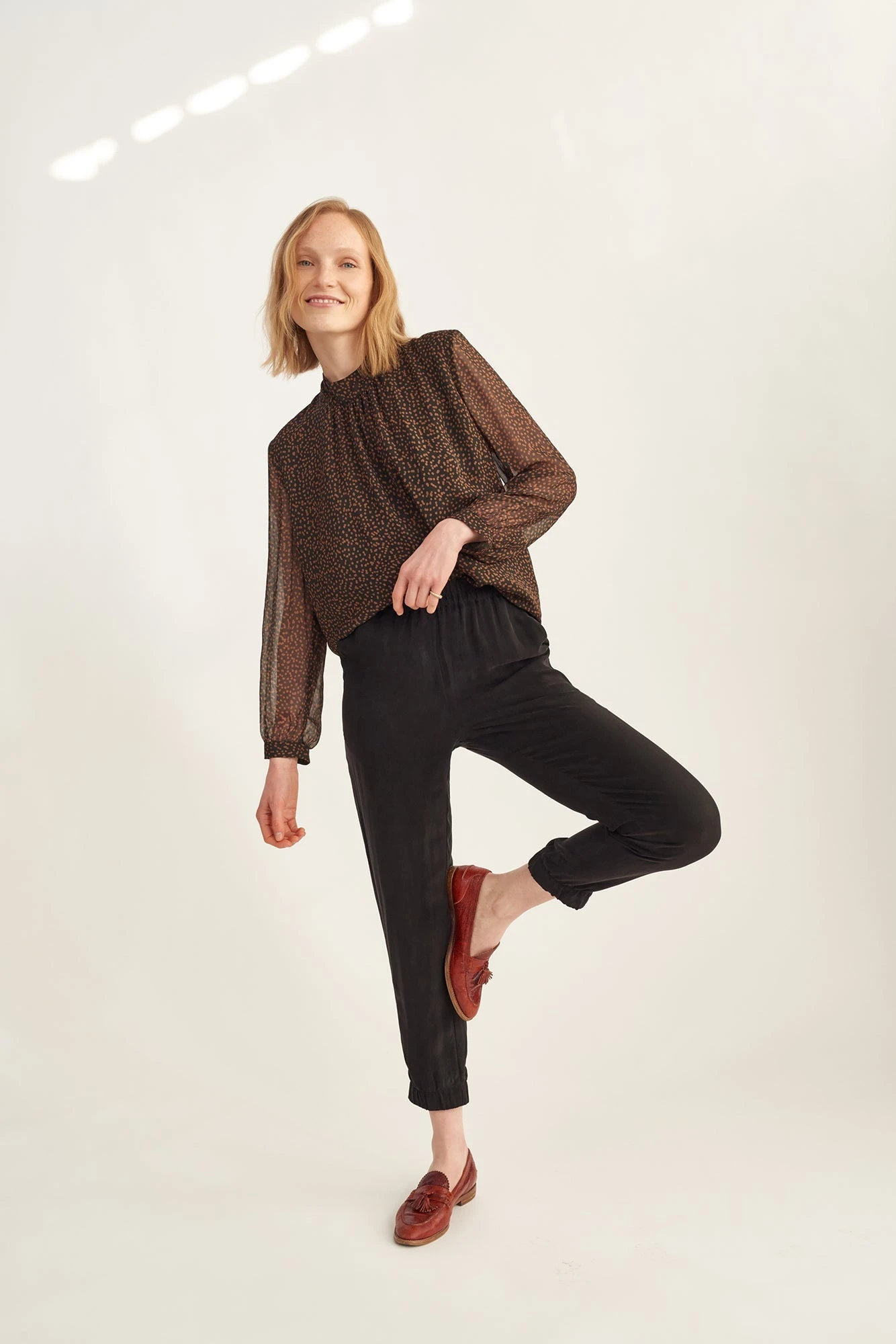 Henri Cupro Joggers - Black 1 Henri Cupro Joggers - Black