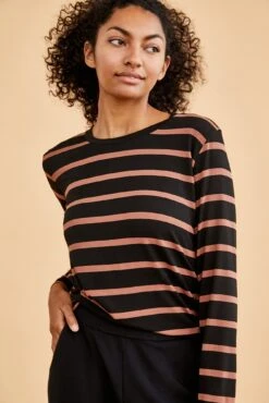 Berkeley Long Sleeve Dream Knit Tee - Buren Stripe