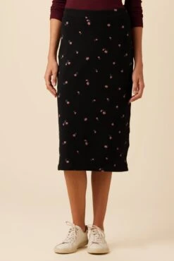 Sabine Luxe Fleece Skirt - Fleur -AGOLDE Shop 0153 Ebele Printed Fleur 1