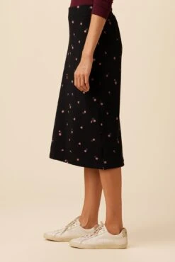 Sabine Luxe Fleece Skirt - Fleur -AGOLDE Shop 0153 Ebele Printed Fleur 2