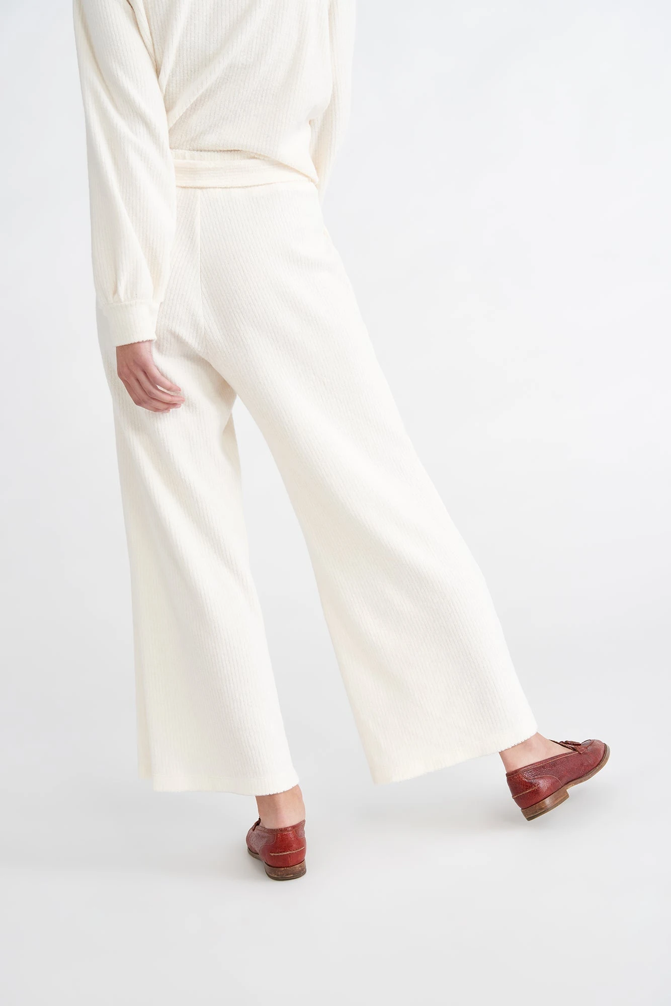 Coco Cloud Rib Pants - Winter White 4 Coco Cloud Rib Pants - Winter White - Image 4
