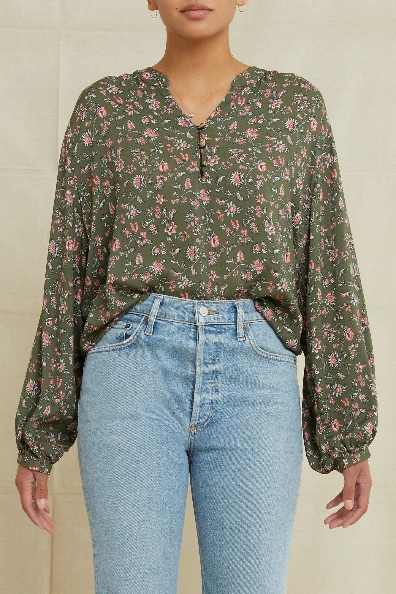 Mai Ecovero Blouse - Lago Green 1 Mai Ecovero Blouse - Lago Green