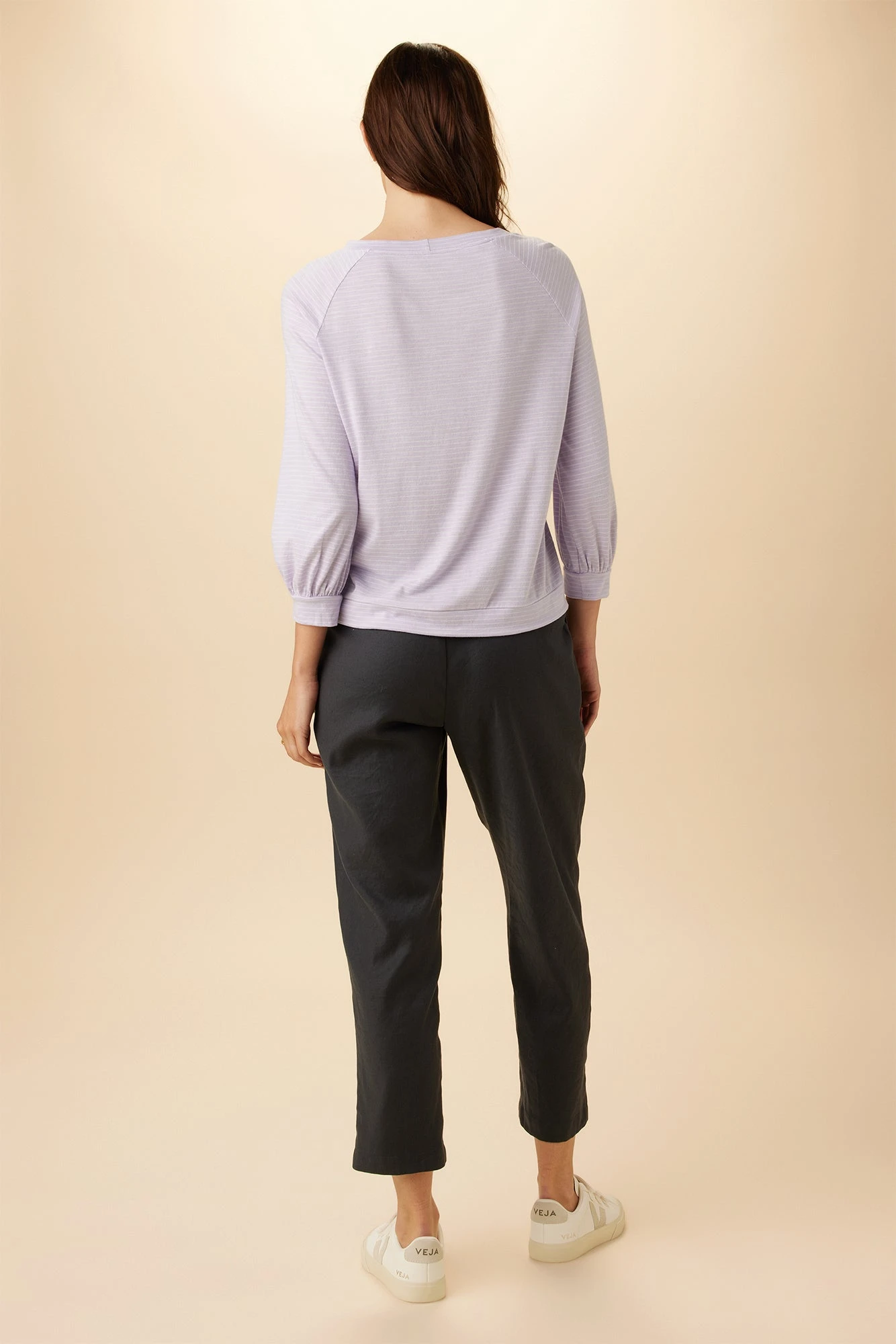 Issa Reverie Slub Tee - Lavender White Stripe 3 Issa Reverie Slub Tee - Lavender White Stripe - Image 3