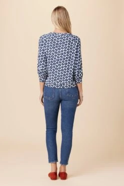 Issa Reverie Knit Tee - Calico Navy 7 Issa Reverie Knit Tee - Calico Navy -AGOLDE Shop 0223 Issa Calico Navy 3