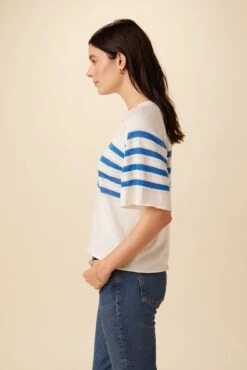 AGOLDE Shop -AGOLDE Shop 0234 Bonet Sweater Sky Ivory Stripe 2