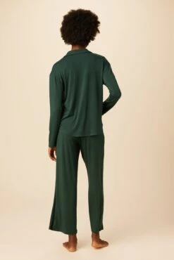 Phillipa Dream Knit Pajama Top - Darkest Spruce -AGOLDE Shop 0235 Philipa Darkest Spruce1 3