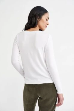 Berkeley Long Sleeve Dream Rib Tee - White -AGOLDE Shop 0260 Berkeley Dream Rib White 0266 web f6515057 67a1 49e8 9aa1 e3c571f0c49f