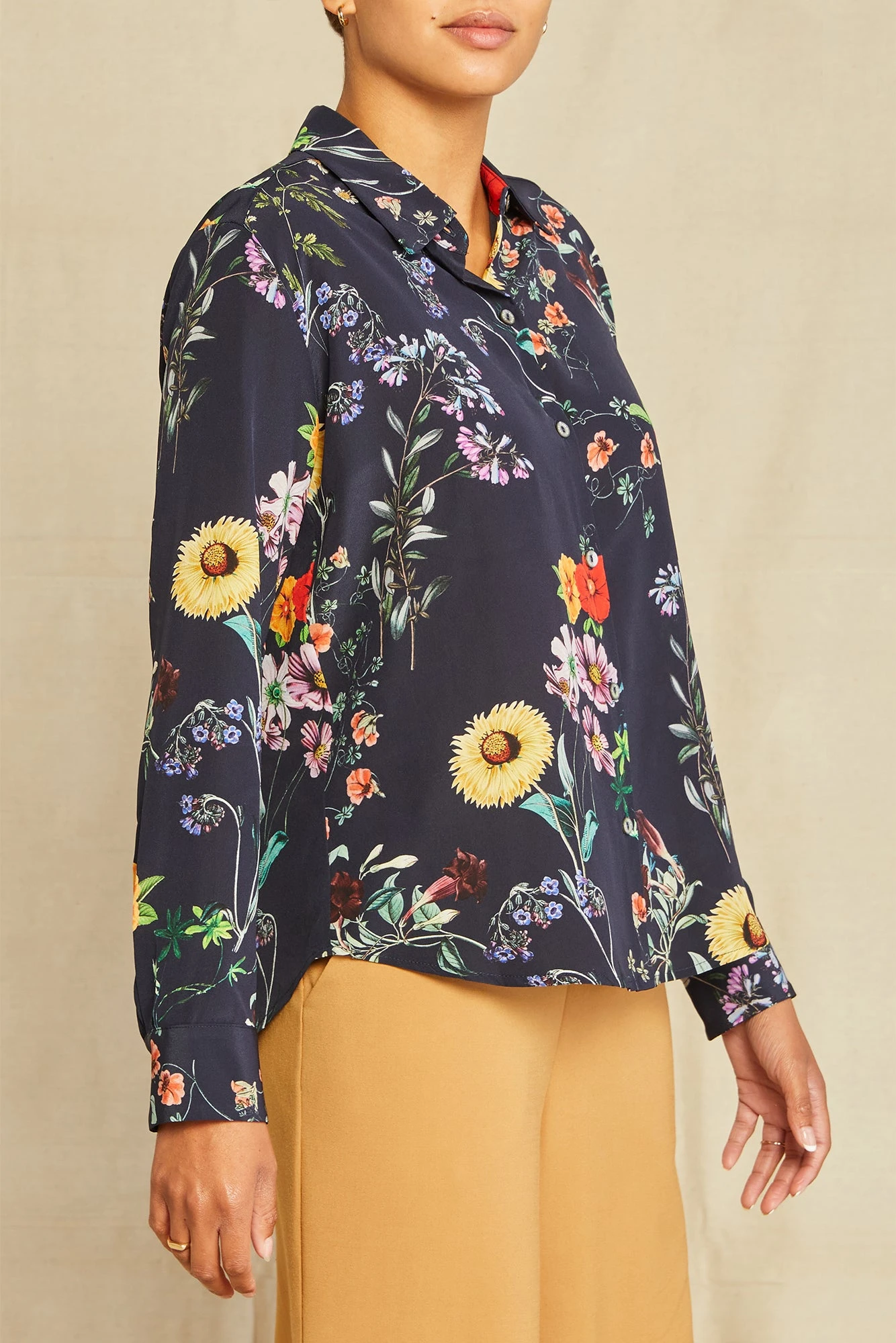 Bixby Washable Silk Blouse - Provence Floral 2 Bixby Washable Silk Blouse - Provence Floral - Image 2