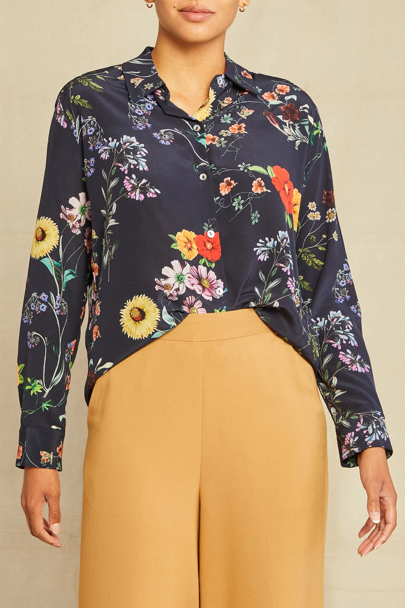 Bixby Washable Silk Blouse - Provence Floral 1 Bixby Washable Silk Blouse - Provence Floral