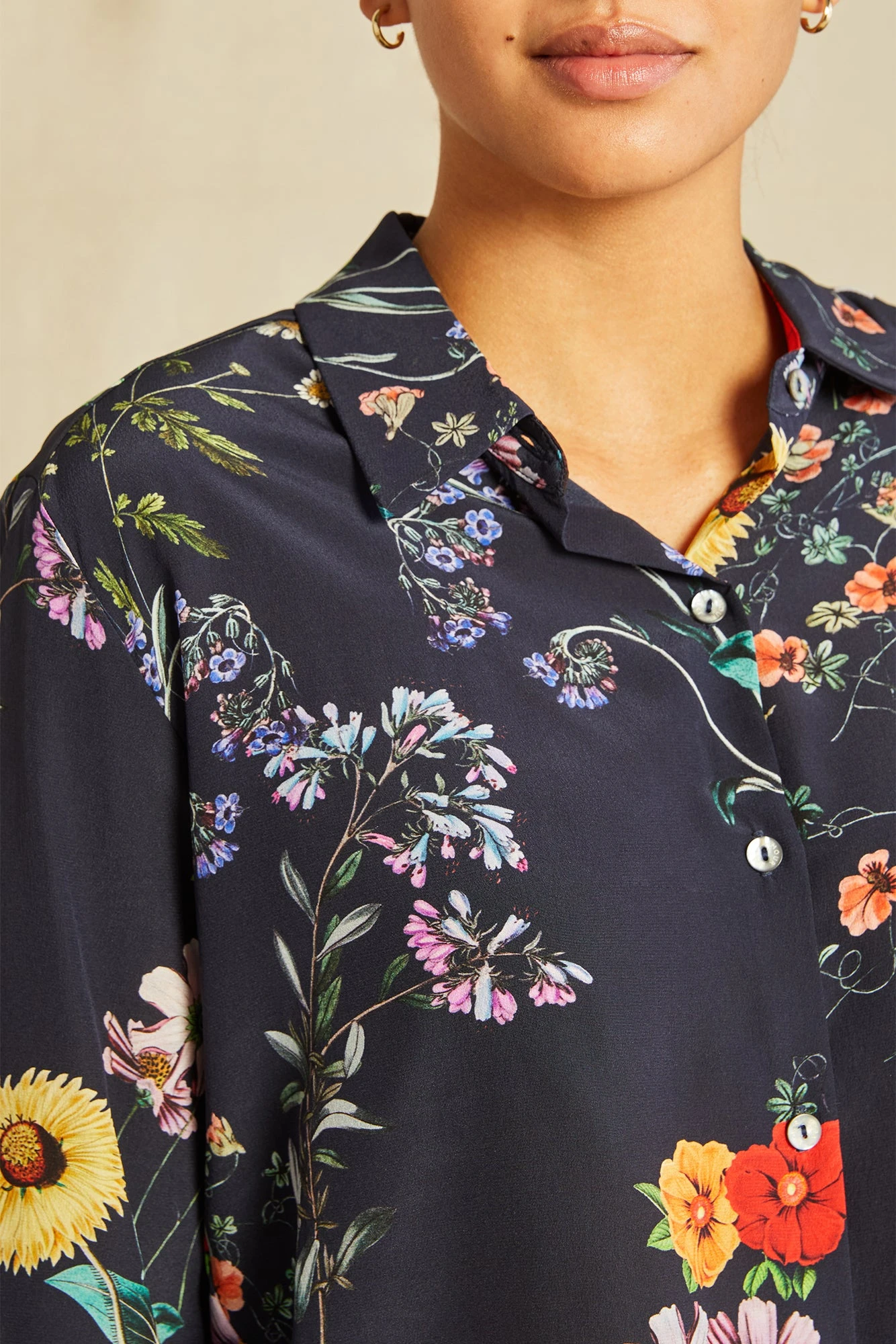 Bixby Washable Silk Blouse - Provence Floral 4 Bixby Washable Silk Blouse - Provence Floral - Image 4