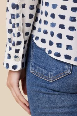 Bixby Washable Silk Blouse - Squared Up White 7 Bixby Washable Silk Blouse - Squared Up White -AGOLDE Shop 0263 Bixby Squared Up White 4