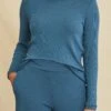 Berkeley Long Sleeve Dream Rib Tee - Azure