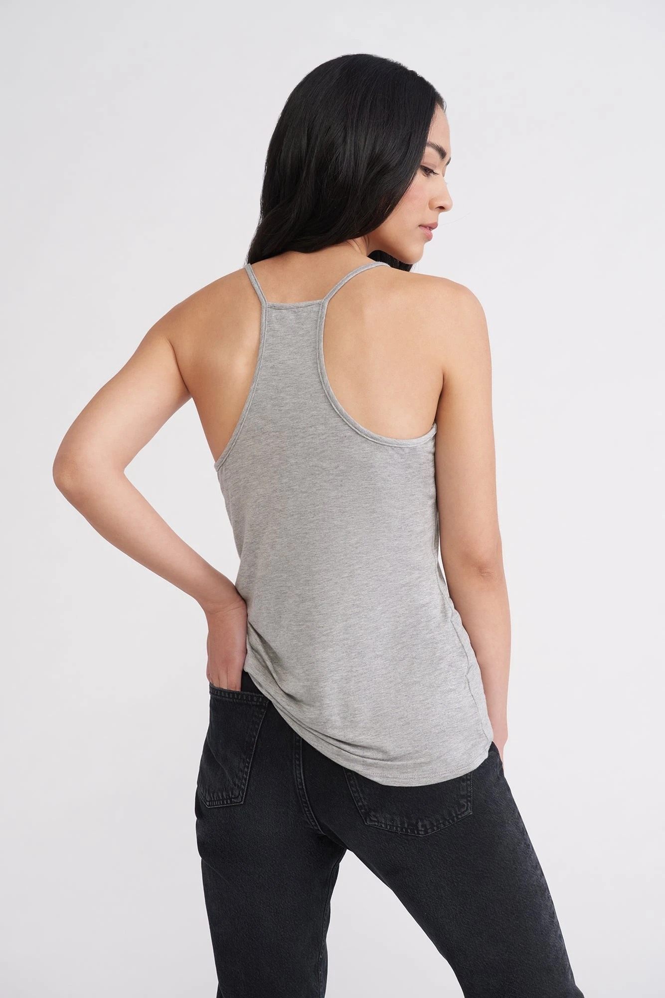 Jada Dream Knit Tank - Heather Grey 3 Jada Dream Knit Tank - Heather Grey - Image 3