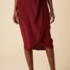 Sosi Washable Silk Wrap Skirt - Sumac