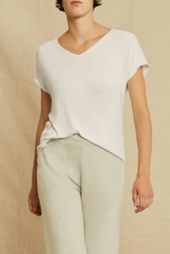 Stella Dream Rib Tee - White -AGOLDE Shop 0320 Stella Top White 3862 web 61921bba e8e5 49d1 a9f2 213d51250c93