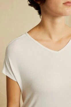 Stella Dream Rib Tee - White -AGOLDE Shop 0320 Stella Top White 3882 web 877c69a4 409c 473f 8151 1620060bb687