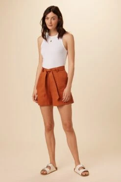 Milo Femme Fête Short - Terracota -AGOLDE Shop 0341 Milo Short Terracotta 5