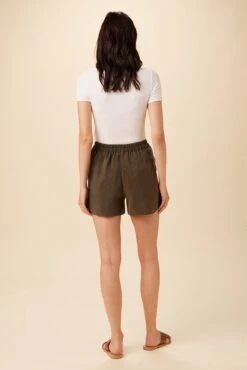 Palo Cottonseed Cupro Short - Olive -AGOLDE Shop 0352 Palo Olive 3