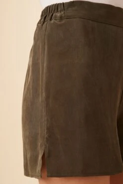 Palo Cottonseed Cupro Short - Olive -AGOLDE Shop 0352 Palo Olive 4