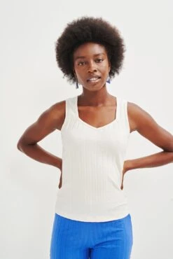 Bettina Ribbed Tank - Salt -AGOLDE Shop 0384 Bettina Salt 0450 web 12f8c036 7e07 4caf 8b86 9187a2f1171b