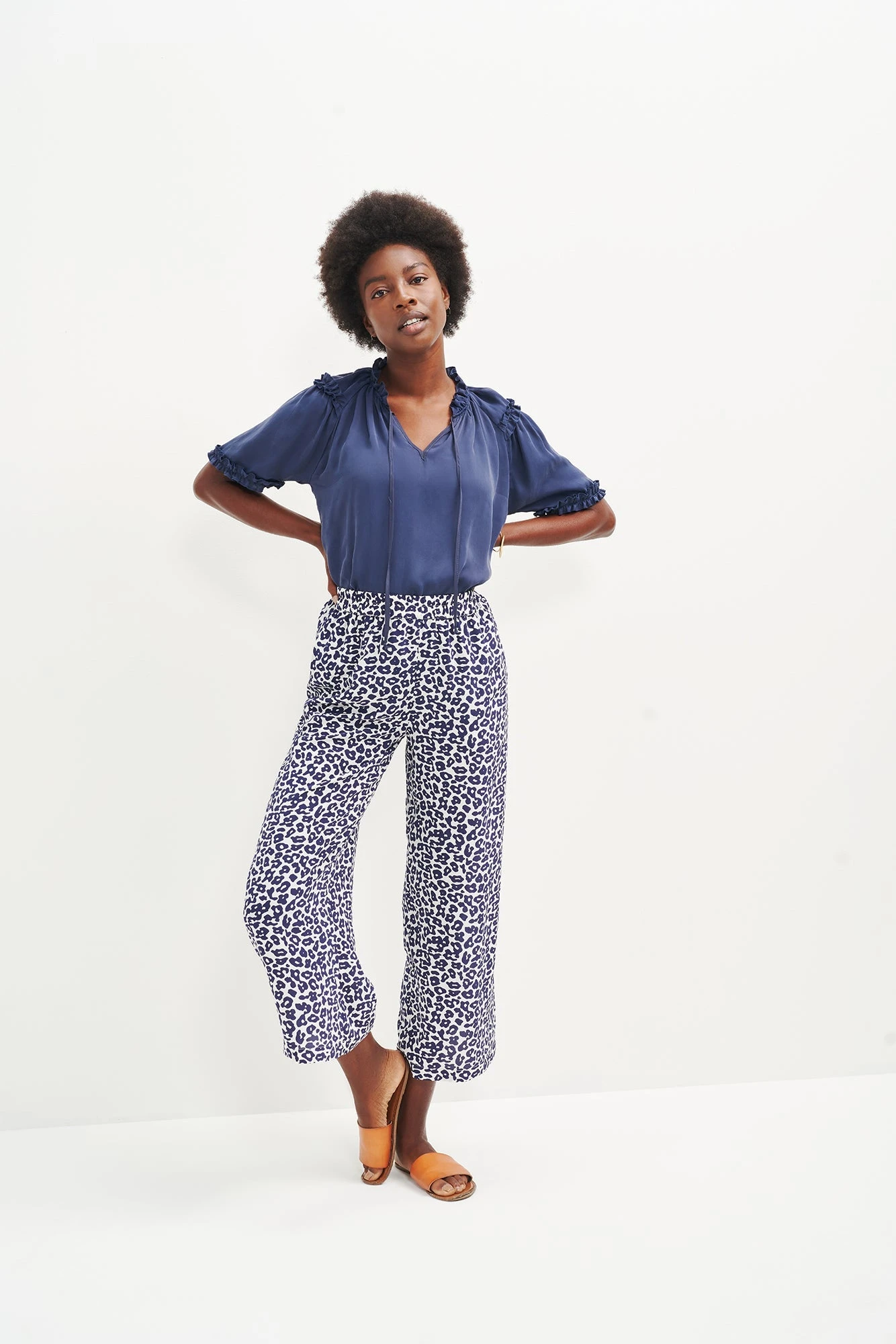 Zuri Cupro Blouse - Ocean 3 Zuri Cupro Blouse - Ocean - Image 3