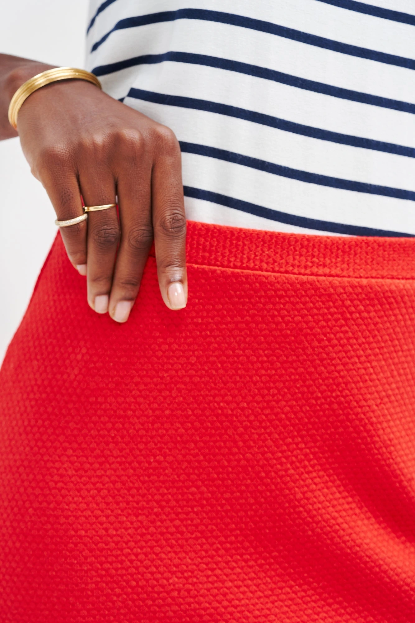 Melia Scallop Knit Skirt - Carmine 5 Melia Scallop Knit Skirt - Carmine - Image 5