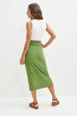 Delaney Ribbed Skirt - Pear -AGOLDE Shop 0406 Delaney Pear 1807 web a97fbcdf fd66 48cc 81a4 588d37548990