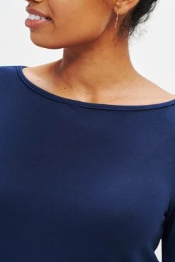 Francoise 3/4 Sleeve Dream Knit Tee - Ocean -AGOLDE Shop 0422 3Q Slv Francoise Ocean 1369 web 0fc2a0b9 71b7 4340 ad84 65753cfa1c30