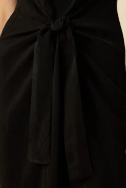 Cortney Cottonseed Cupro Dress - Black -AGOLDE Shop 0448 Cortney Cupro Black 4