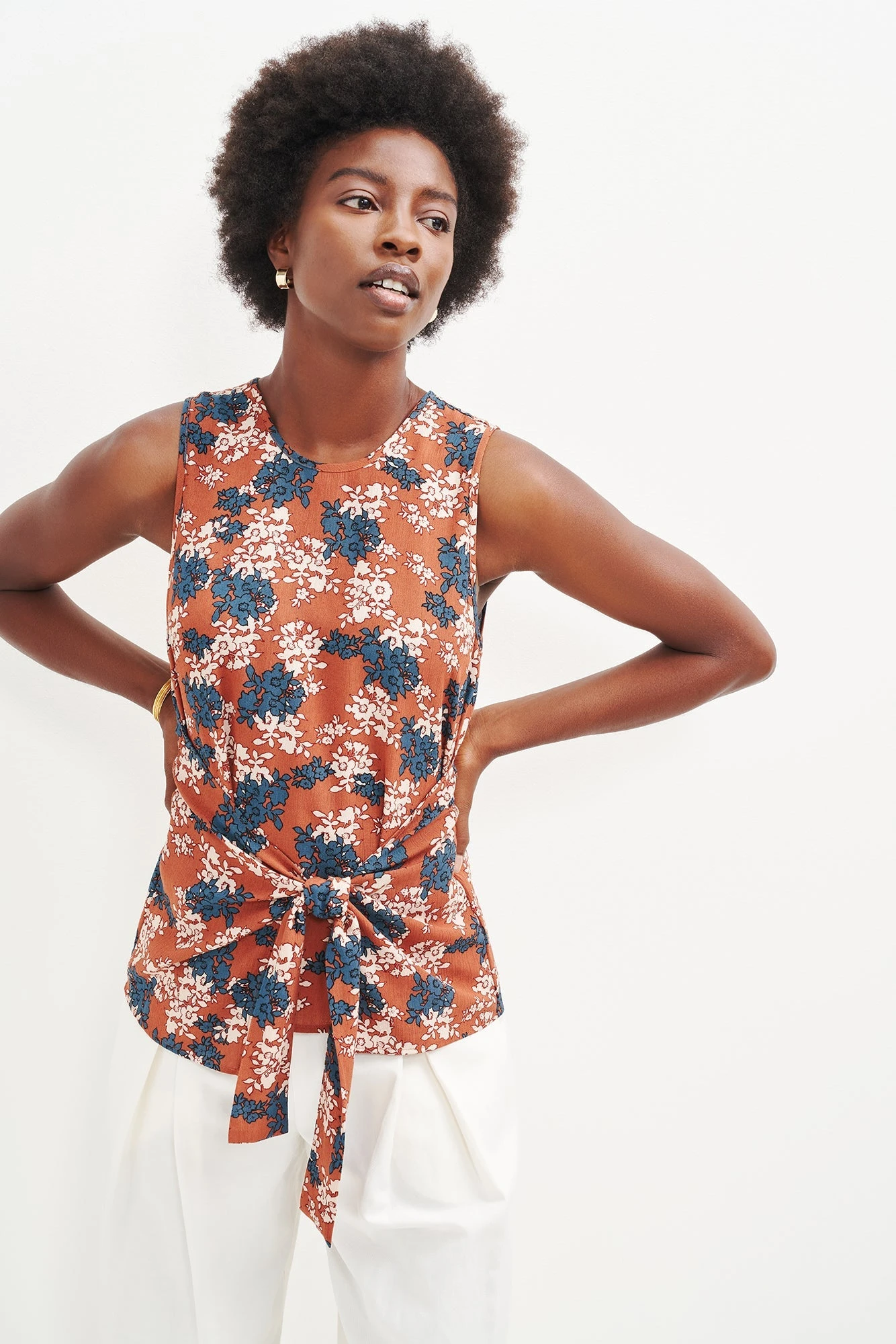 Natalie Upcycled Tank - Lipari Floral 1 Natalie Upcycled Tank - Lipari Floral