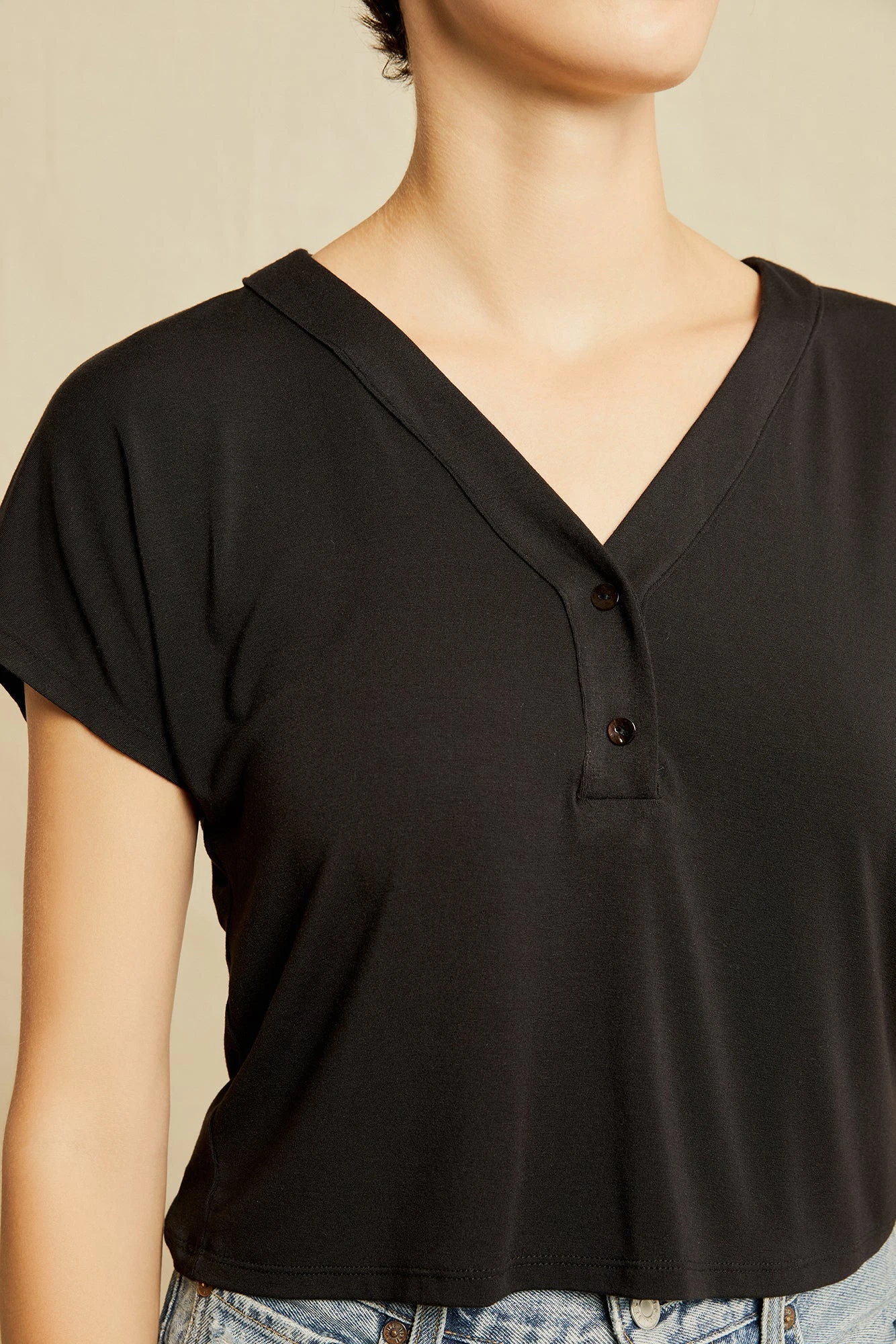 Juliet Dream Knit Tee - Black 4 Juliet Dream Knit Tee - Black - Image 4