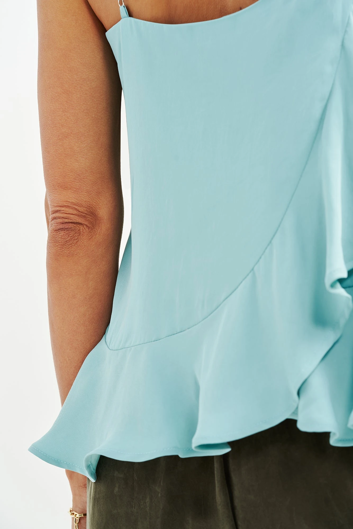 Lisbon Cupro Blouse - Aquamarine 4 Lisbon Cupro Blouse - Aquamarine - Image 4