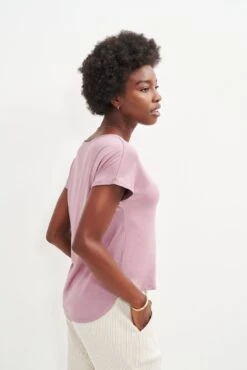 Chessa Dream Knit Tee - Lilac -AGOLDE Shop 0505 Chessa Lilac 1557 web 93ad5b00 4684 4513 84b2 3363219beec5