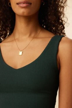 Rosa Paris Rib Tank - Darkest Spruce -AGOLDE Shop 0516 Rosa Darkest Spruce 4