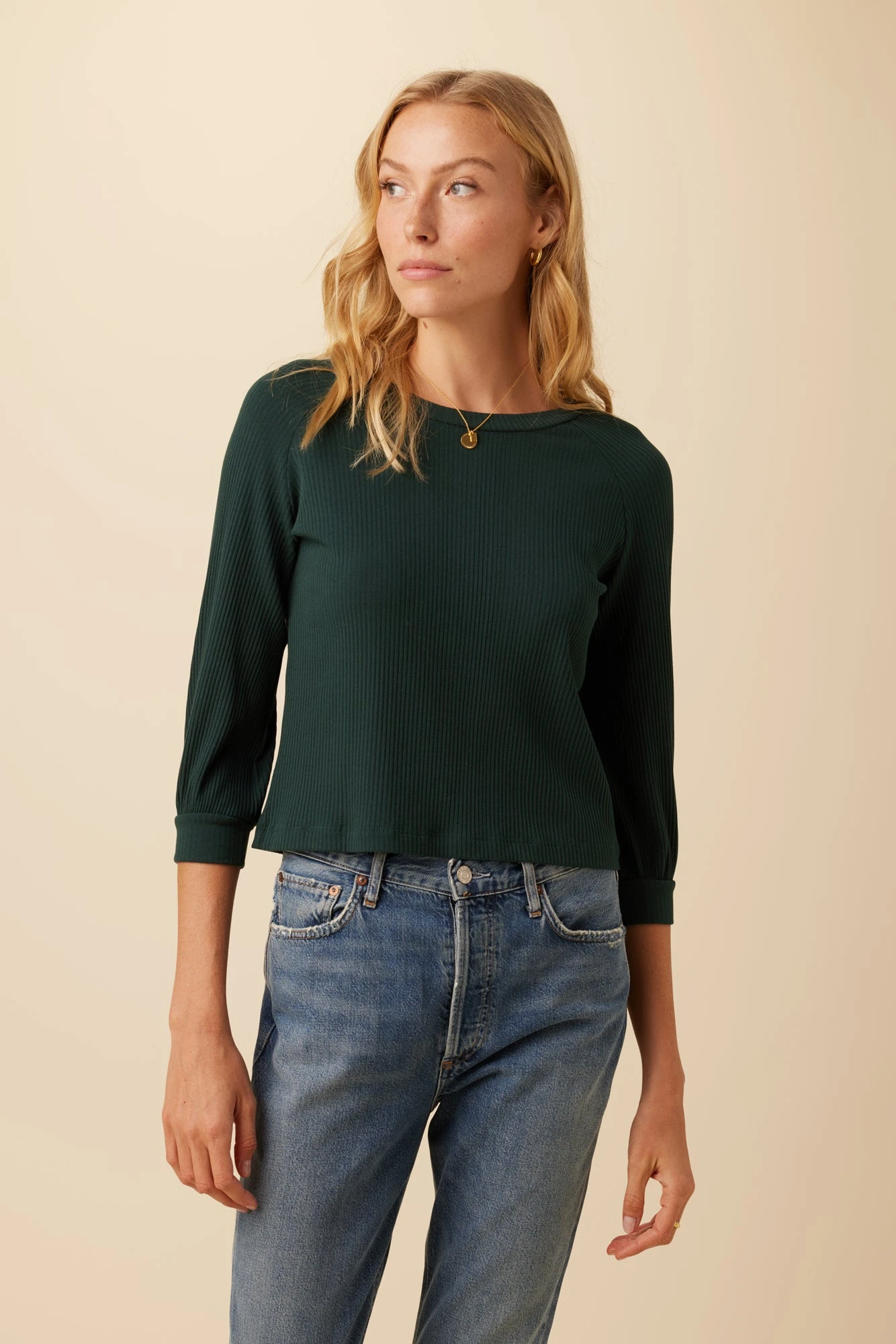 Dia Paris Rib Top - Darkest Spruce 1 Dia Paris Rib Top - Darkest Spruce