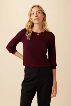Dia Paris Rib Top - Plum