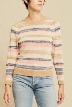 Angelina Organic Cotton Sweater - Multi Stripe