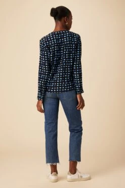 Kaya Washable Silk Blouse - Squared Up Black -AGOLDE Shop 05 8509R1 Kaya Squared Up Black 3