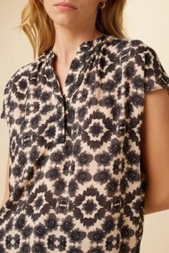 Renata Ecovero Blouse - Ink Flower -AGOLDE Shop 0607 Renata Ink Flower 4