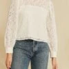 Mathea Upcycled Lace Top - Ivory