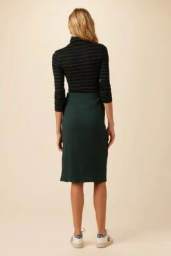 Gadot Paris Rib Skirt - Darkest Spruce -AGOLDE Shop 0612 Gadot Darkest Spruce 3
