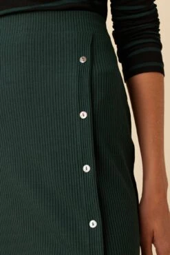 Gadot Paris Rib Skirt - Darkest Spruce -AGOLDE Shop 0612 Gadot Darkest Spruce 5