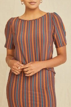 Natasha Dream Knit Top - Rivoli Stripe