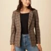 Pippa Upcycled Wool Blazer - Grey Blue