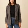 Pippa Upcycled Wool Blazer - Purple Plaid