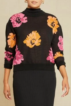 Bloom Organic Cotton Sweater - Floral Jacquard - ReAmour